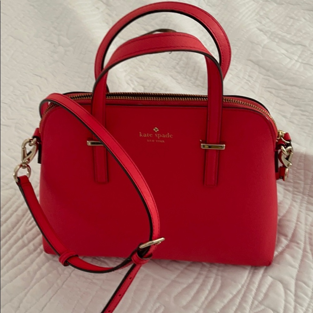 Kate Spade coral crossbody/tote